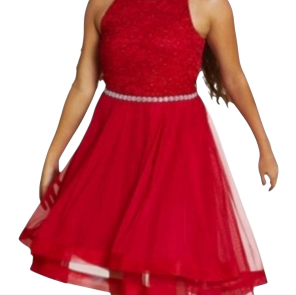 Speechless Other - Girls Sz 12 Princess Sleeveless Speechless Lace Bodice Sparkly Embellish Waist